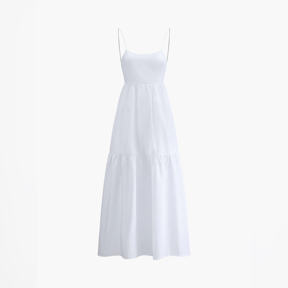 Solid Backless Long‎ Dress